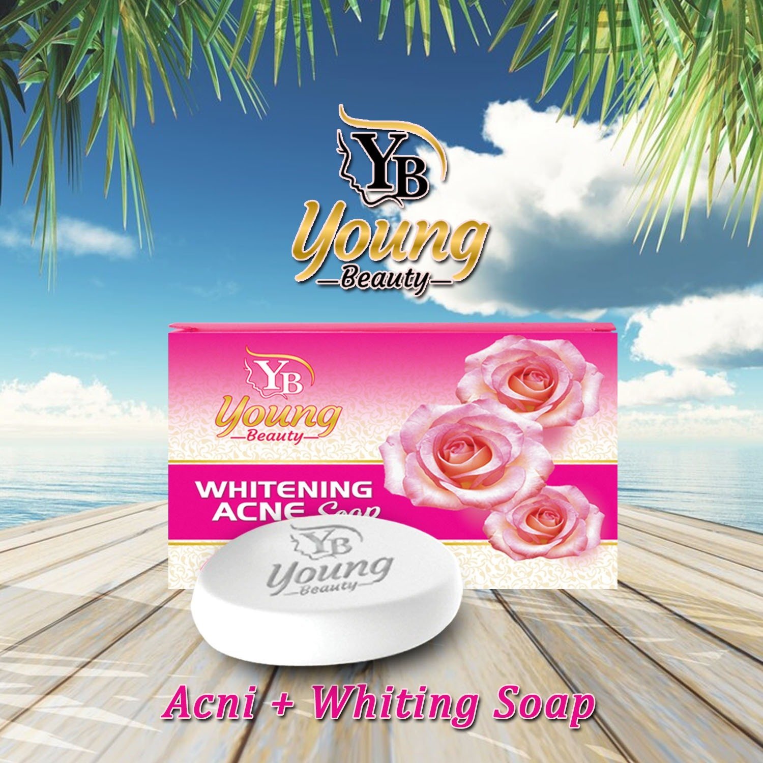 YB-Whitening-Acne-Soap.jpeg Young Beauty Whiting + Acne Soap - 100g - Image 1